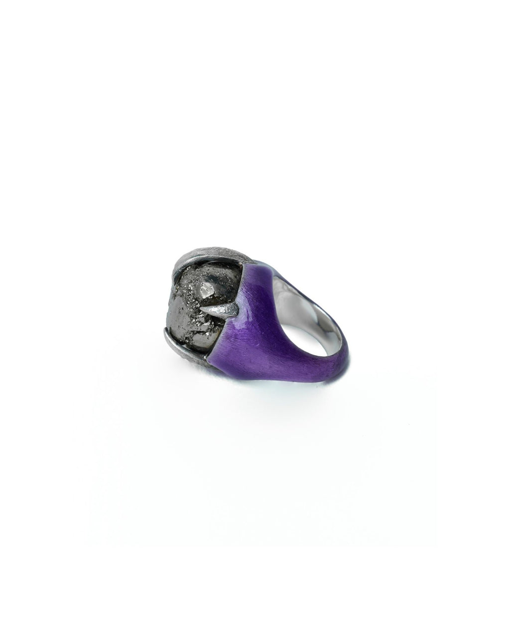 Miss garras ring – Silver/Purple enamel