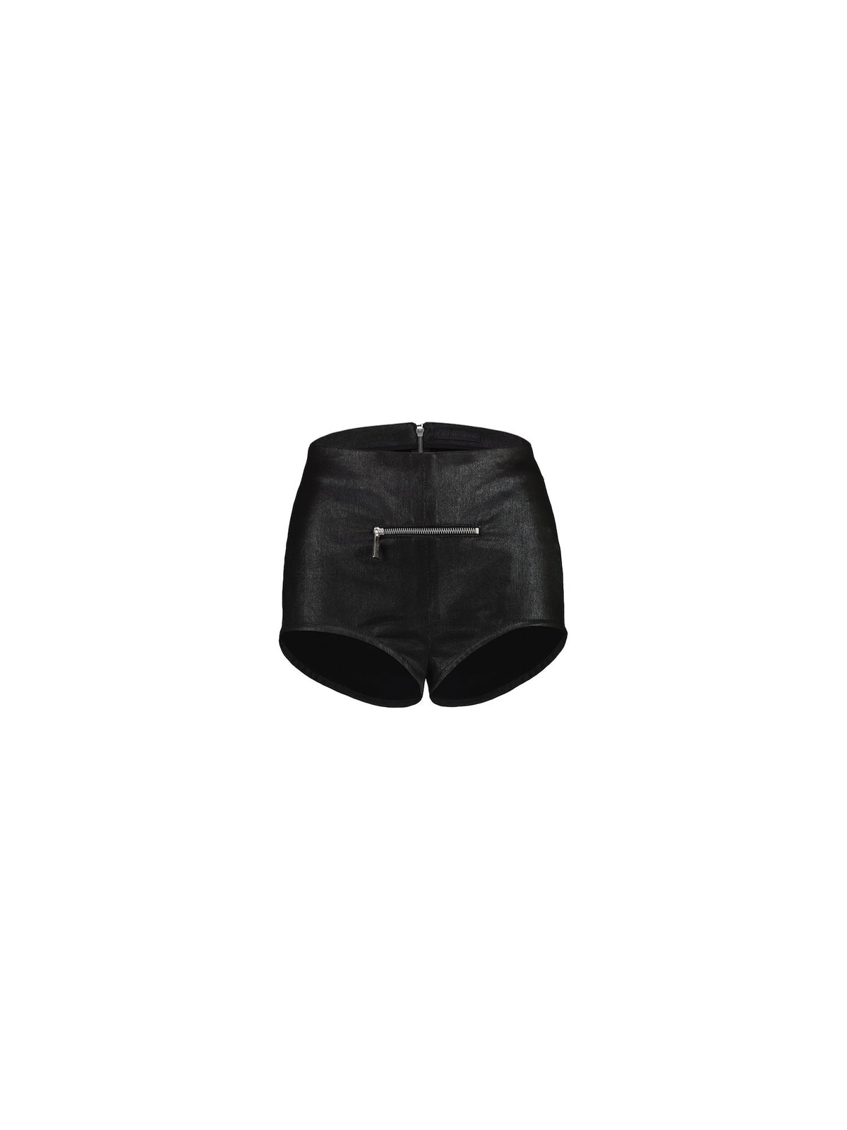 Coated Denim Culotte Shorts