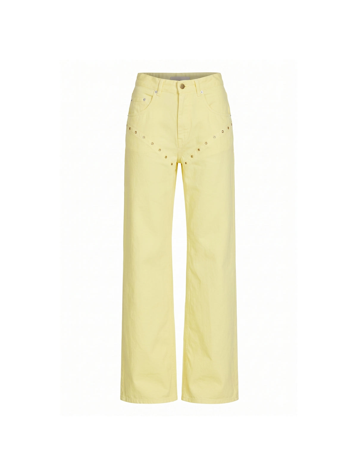 Studded Wide-Leg Jeans